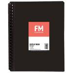 FM Refillable Display Book Black 20 Pocket Insert Cover