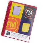 FM Refillable Display Book Red 20 Pocket Insert Cover