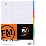 FM Indices A4 5 Tab Coloured Polyprop