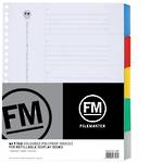 FM Indices A4 5 Tab For Refillable Display Books