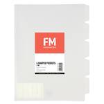 FM L Shaped Pocket 5 Tab Clear
