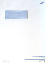 DX Postal Prepaid Envelopes C4/E31 A4 White Window Box 250