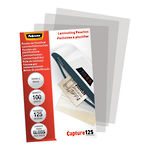 Fellowes Laminating Pouches 54x86mm 125 Micron, Pack of 100