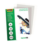 Fellowes Laminating Pouches A4 Gloss 100 Micron, Pack of 100
