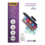 Fellowes Laminating Pouches A4 Gloss 80 Micron, Pack of 25