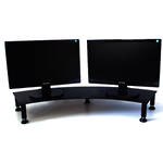 Fluteline Monitor Stand Dual (Black or Charcoal)