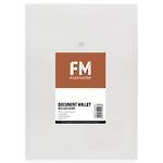 FM Document Wallet Clear Portrait A4 with Card Holder 5 pk * SPECIAL *