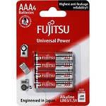 Fujitsu Batteries AAA Universal Alkaline 4 Pack