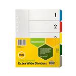 Marbig Extra Wide (Maxi) Divider 5 Tab PP Coloured