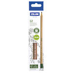 Milan HB Pencil with Eraser 12s