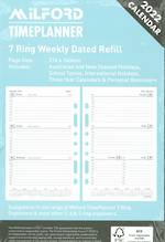 TimePlanner Refill 7 Hole Weekly Dated 2022