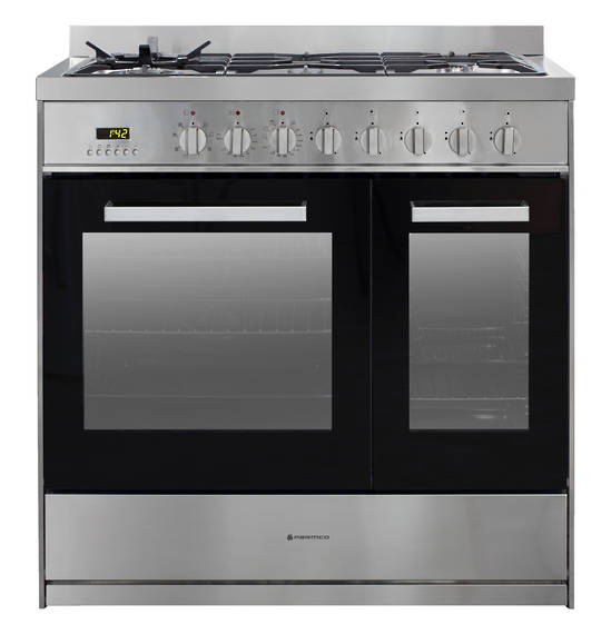 900mm Combination Freestanding Stove, 1 & 1/2 Ovens, Stainless Steel (DISCONTINUED)