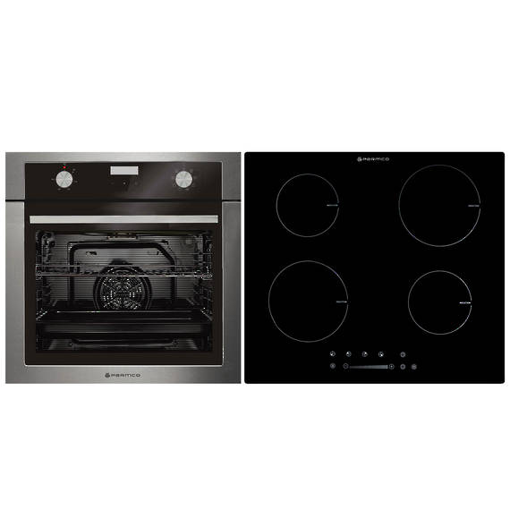 Parmco Pack 1-1  - 600mm 8 Function Stainless Steel Oven and 600mm Induction Frameless Touch Control Cooktop