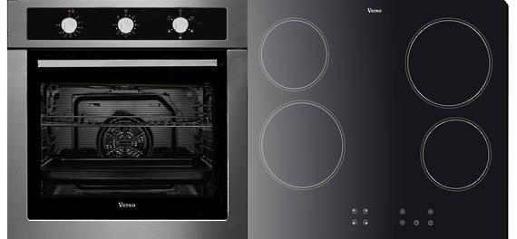 Verso 3 Pack 600mm Oven, 5 Function, Stainless Steel and 600mm Ceramic Cooktop (DISCONTINUED)