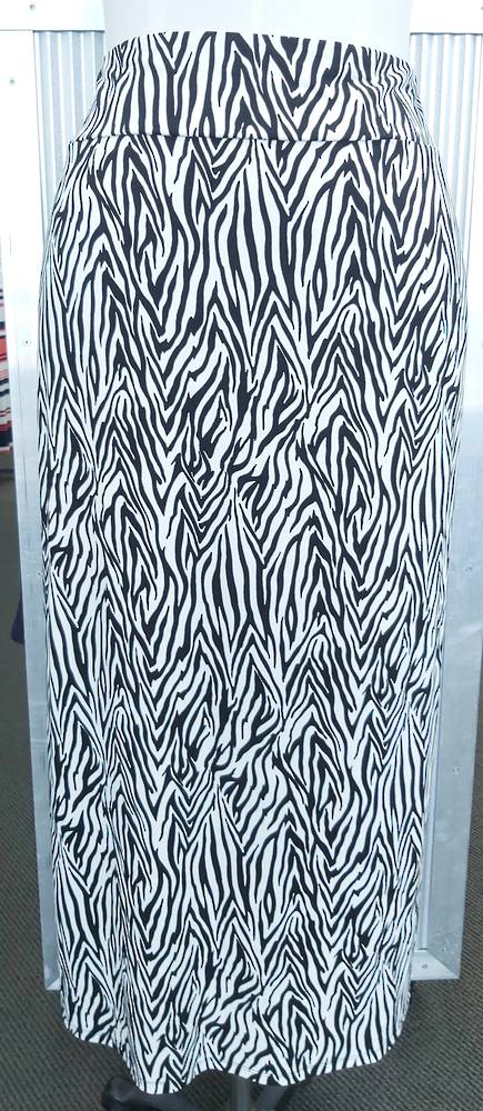 Maggie T Zebra Print Long Skirt