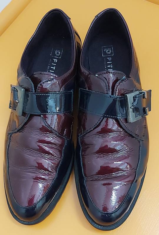 Pitillos Patent Leather Buckle Shoe