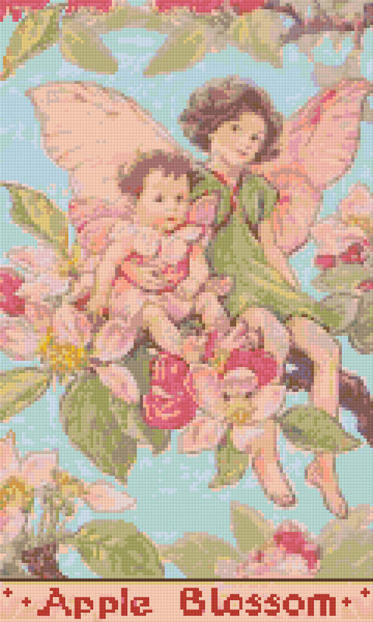 Apple Blossom Fairy Twelve [12] Baseplate PixelHobby Mini-mosaic Art Kit