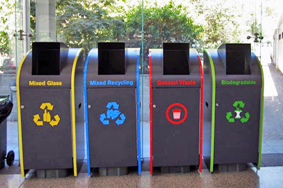 Recycling Station in various powder coated colours