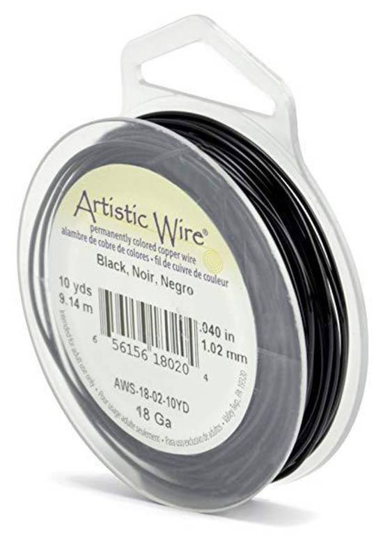 Artistic Wire: 18 gauge, Black