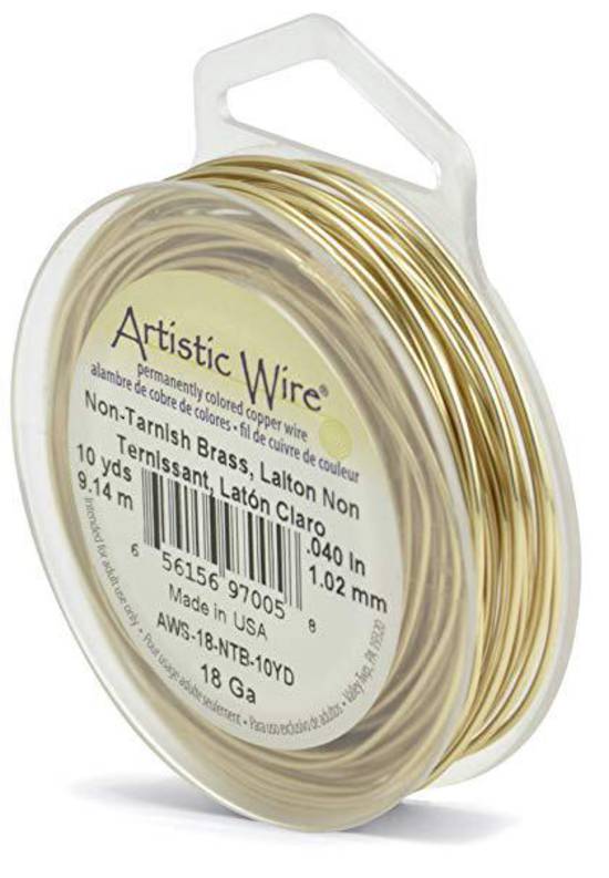 Artistic Wire: 18 gauge, Tarnish Resistant Brass