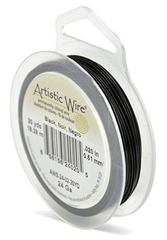 Artistic Wire: 24 gauge - Black (18.2m spool)