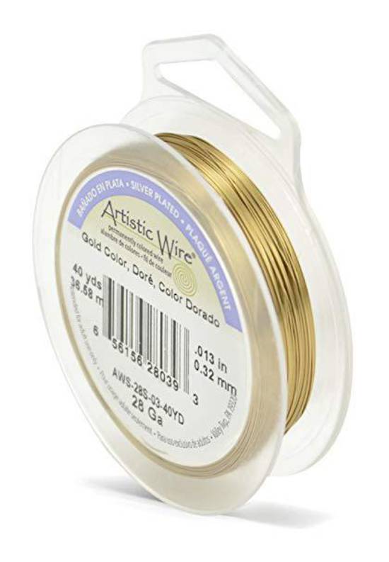 Artistic Wire: 28 gauge, Tarnish Resistant  Brass