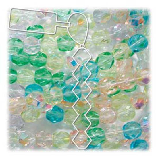 NEW! Czech Glass Facet Mix: 6mm, 1 strand (25 beads) - Spring Flowers