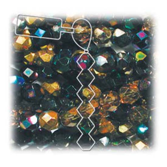 NEW! Czech Glass Facet Mix: 8mm, 1 strand (19 beads) - Heavy Metals