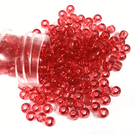 Matsuno size 8 round: 142C - Light Cranberry, transparent