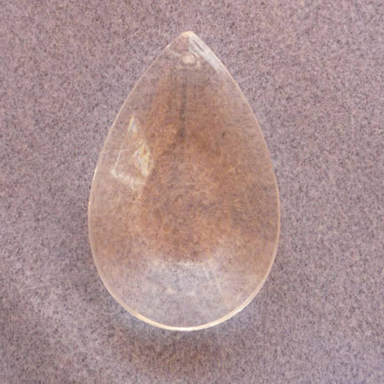 SECONDS (light scratching): Acrylic Chandelier Piece, flat pear shape 52x34mm