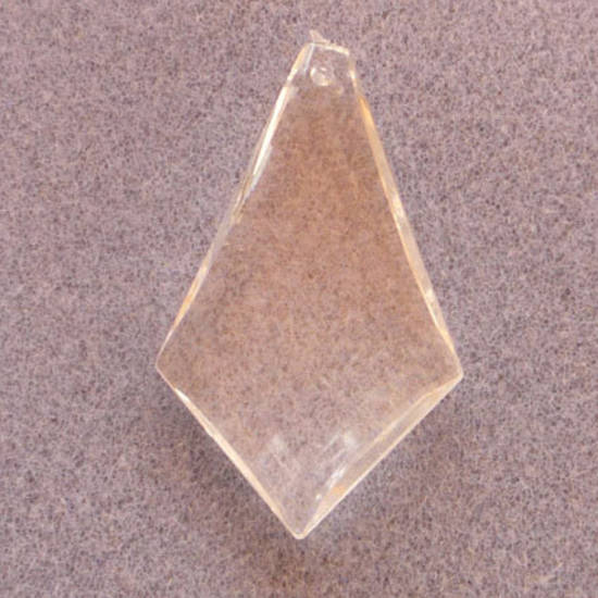 SECONDS (light scratching): Acrylic Chandelier Piece, flat elongated diamond shape