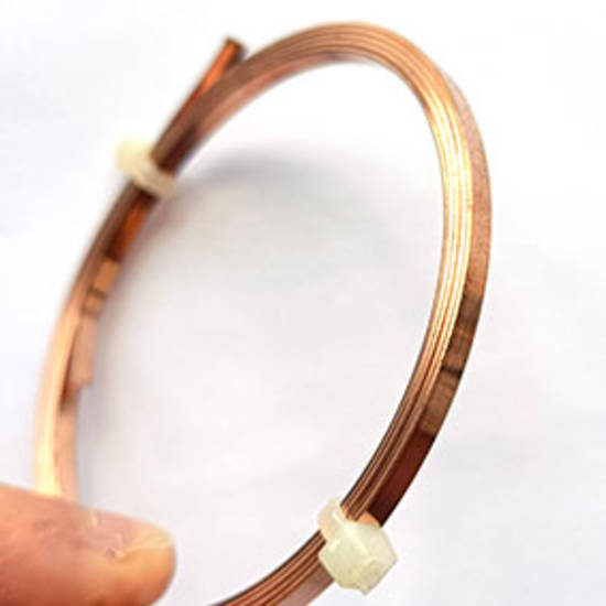 3mm Flat Artistic Wire (21g): Bare Copper - 90cm coil