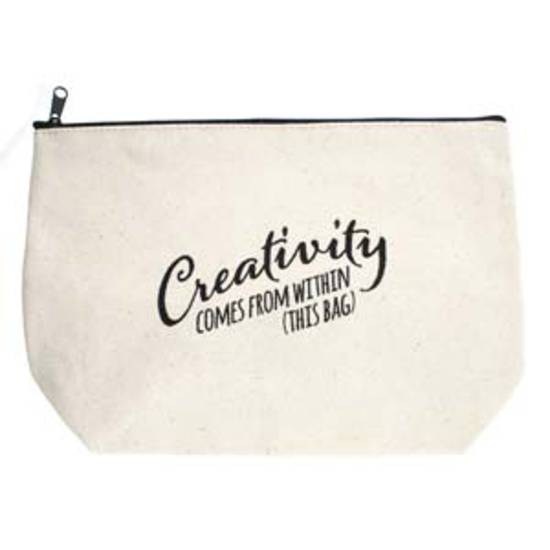 Cotton 'Creativity' Zipper Pouch