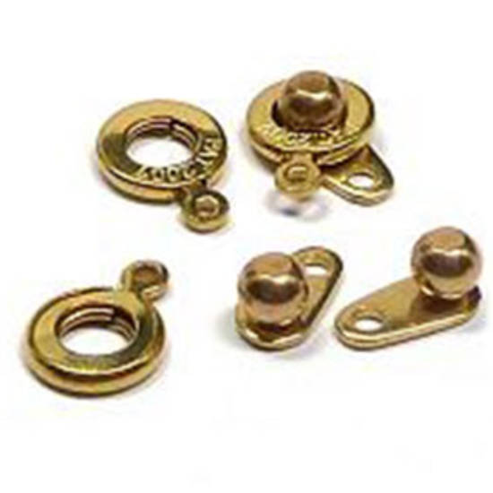 Ball and Socket Clasp: 8mm - Gold Plate