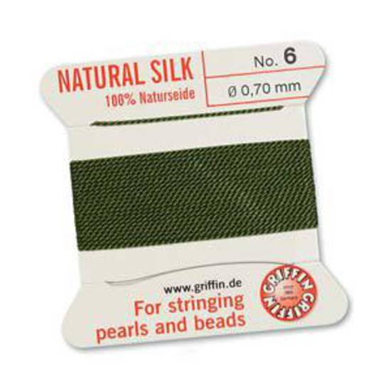 NEW! Griffin Silk Cord - Olive - Size 6 (0.7mm)
