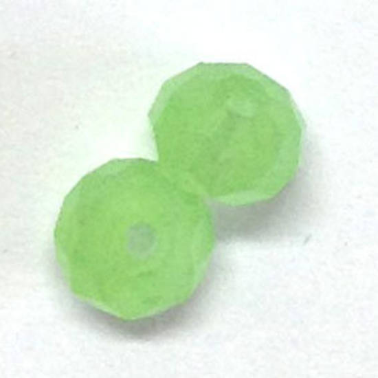 Chinese Crystal, 8mm rhondelle - Milky Lt Green
