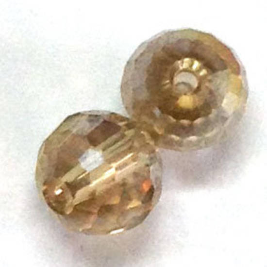 Chinese Crystal, 10mm round - Golden Shadow AB