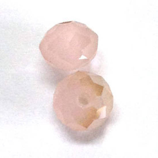 Chinese Crystal, 10mm rhondelle - Opaque Old Pink AB