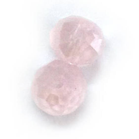 Chinese Crystal, 8mm rhondelle - Semi Opaque Pink AB