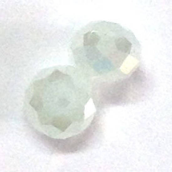 Chinese Crystal, 6mm rhondelle - Opaque Grey AB