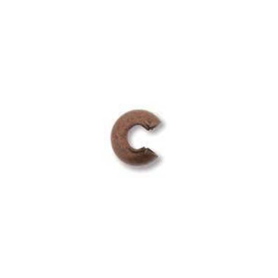4mm Crimp Cover, plain: Antique copper