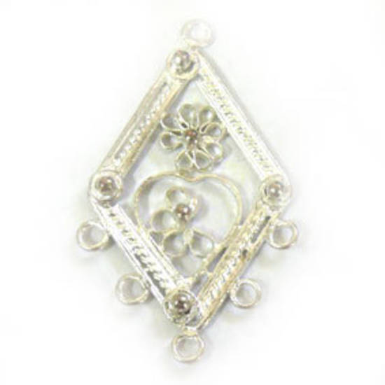 Silver Chandelier Top, decorative diamond