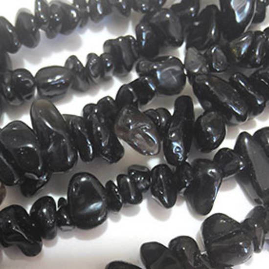 NEW! Black Obsidian Chips: 42cm strand