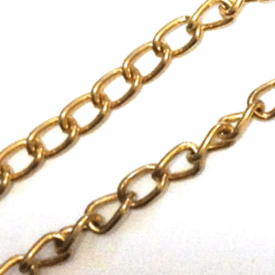 Very Thick Curbed Chain, Gold