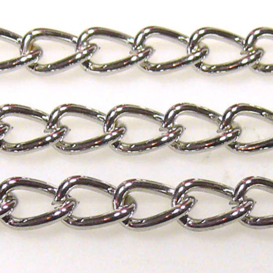 Very Thick Curbed Chain, Antique Silver