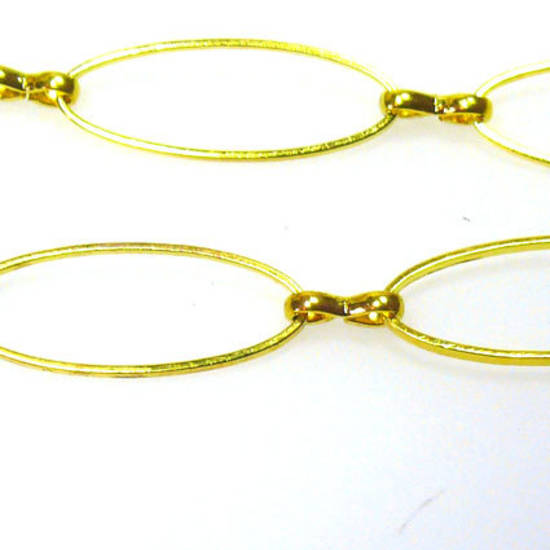 Large Oval Chain, figure 8 links, Gold