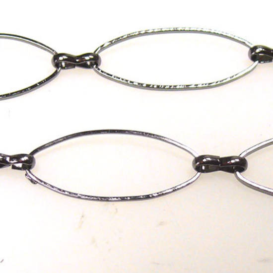 NICKEL FREE CHAIN: 25mm Ovals with figure 8 links: Gunmetal