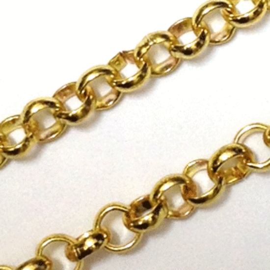 CHAIN: Large Belcher, 6mm round links - Gold