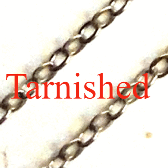 CLEARANCE: Very Fine Plain Chain: Antique Silver (2mm) TARNISHED