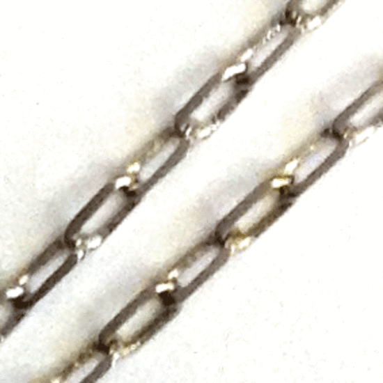 CHAIN: Fine Rectangle, 4mm links: Antique Silver